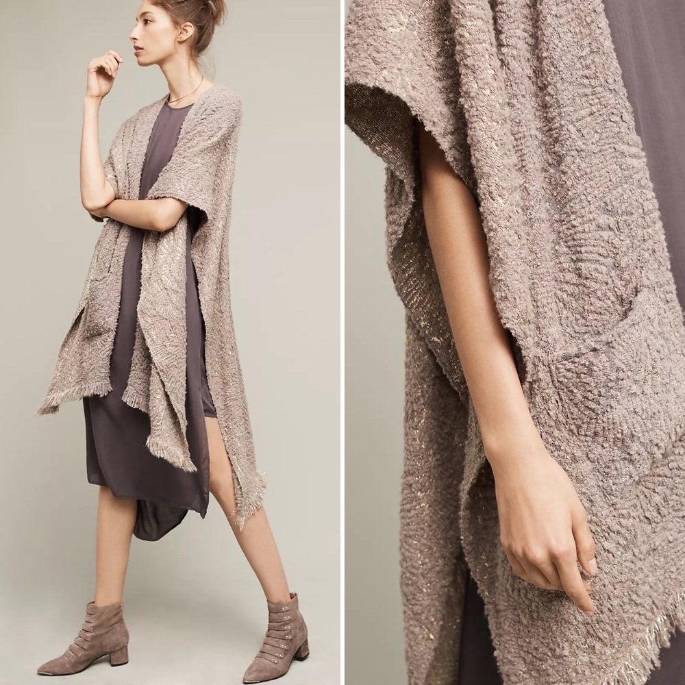 Anthropologie Frayed Edge Wrap